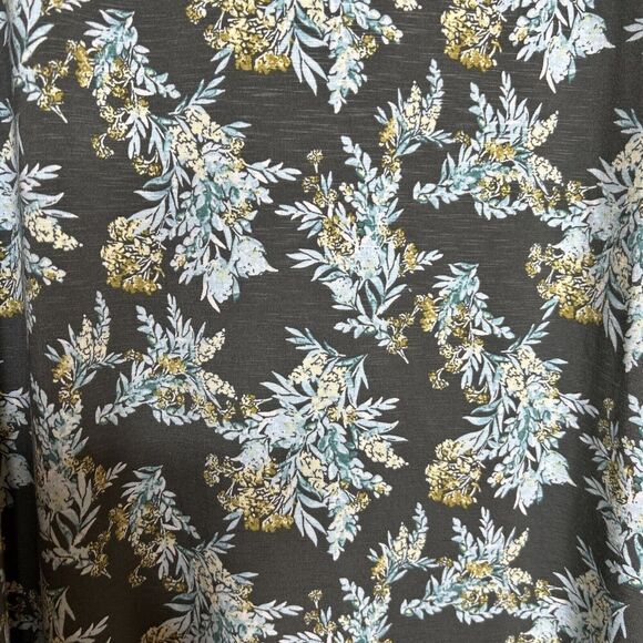 J. Jill Maxi Skirt A Line Long Green Floral Print Pull On Elastic Waist Sz Small - Picture 3 of 7